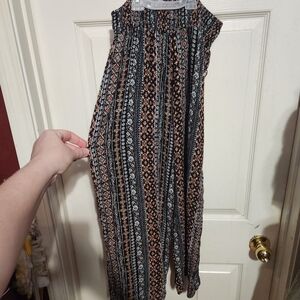 Girls Fun Breeze Pants Passport Boho Palazzo Pants in Black, Rust, and Cream